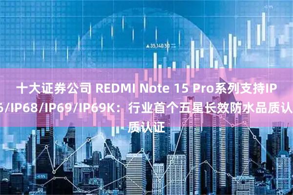 十大证券公司 REDMI Note 15 Pro系列支持IP66/IP68/IP69/IP69K：行业首个五星长效防水品质认证